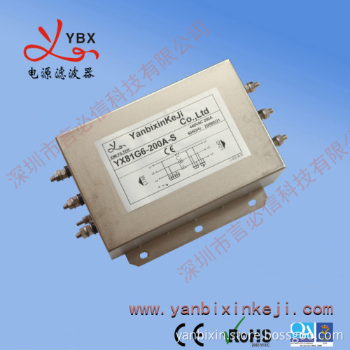 high performance three phase double stage EMI noise rfi filter